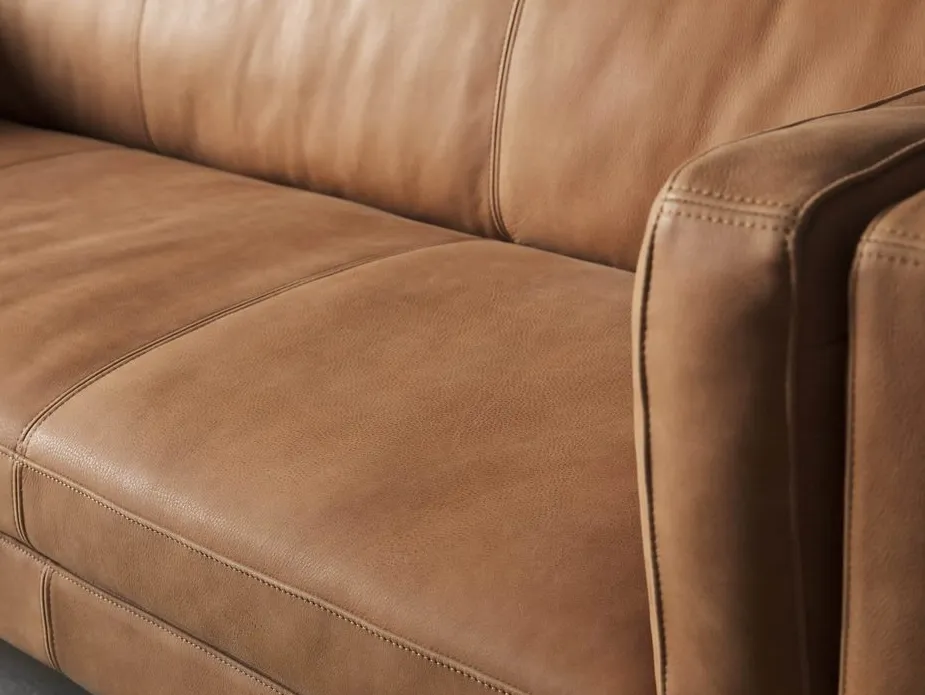 Tabouret de bar Ruoms en cuir, vue 3 sur 5
