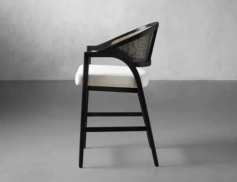 Tabouret de bar Souillac en rotin, vue 2 sur 6