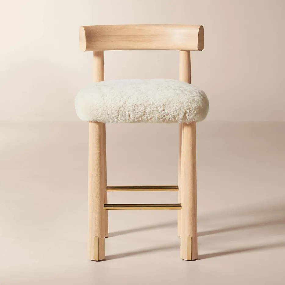 Tabouret Salies en chêne, collection chaises ELWOOD HOME