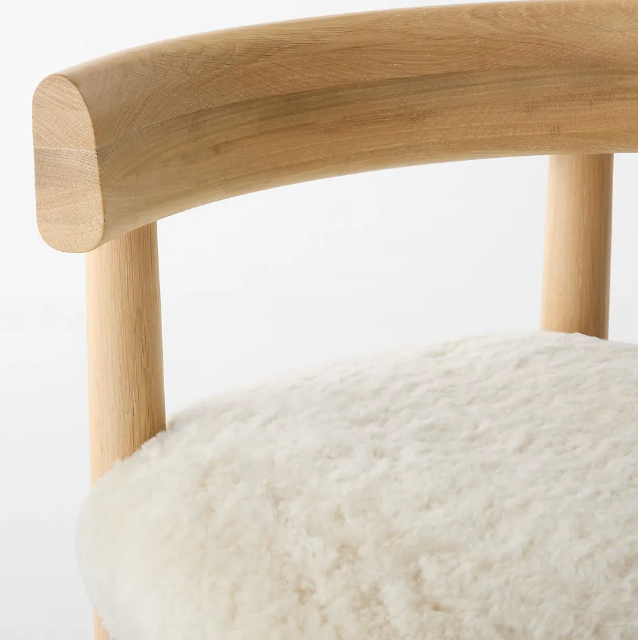 Tabouret Salies en chêne, vue 6 sur 6