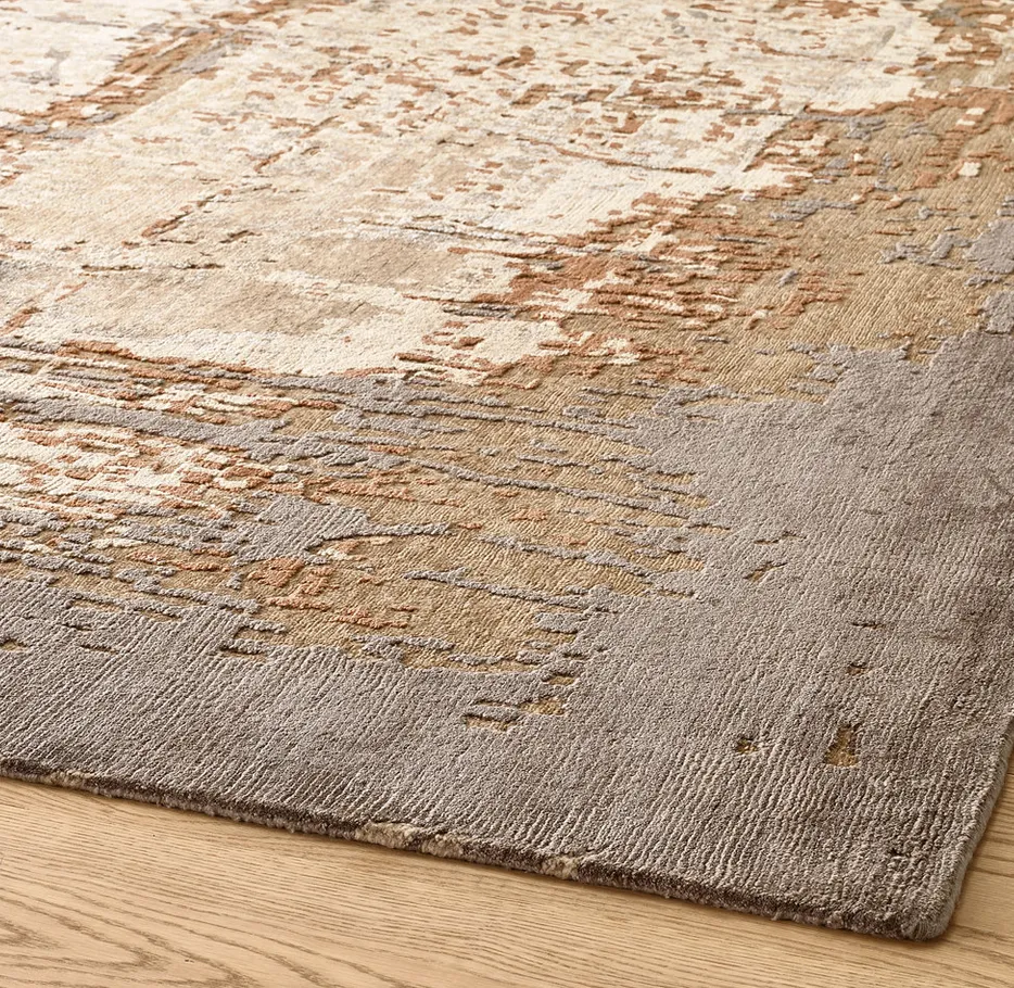Tapis de maison décoratif à poils élevés de luxe tissé à la main personnalisé, vue 5 sur 6