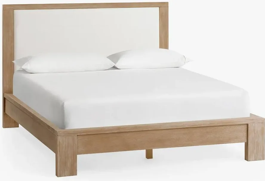 Tête de lit Tourtour en tissu et chêne blanc king size, vue 4 sur 4