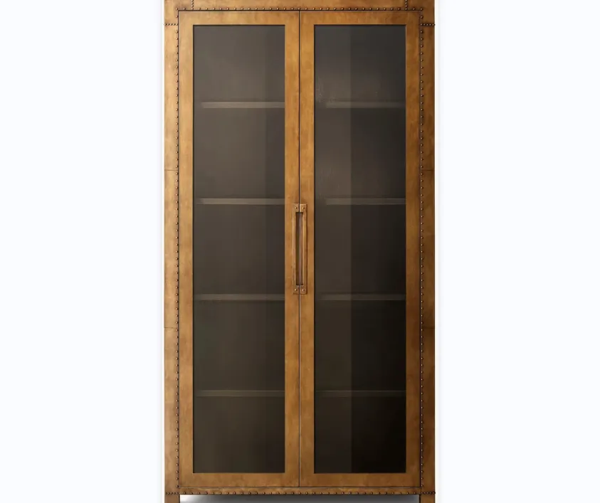 Vitrine Anduze en bois massif, collection meubles de rangement ELWOOD HOME